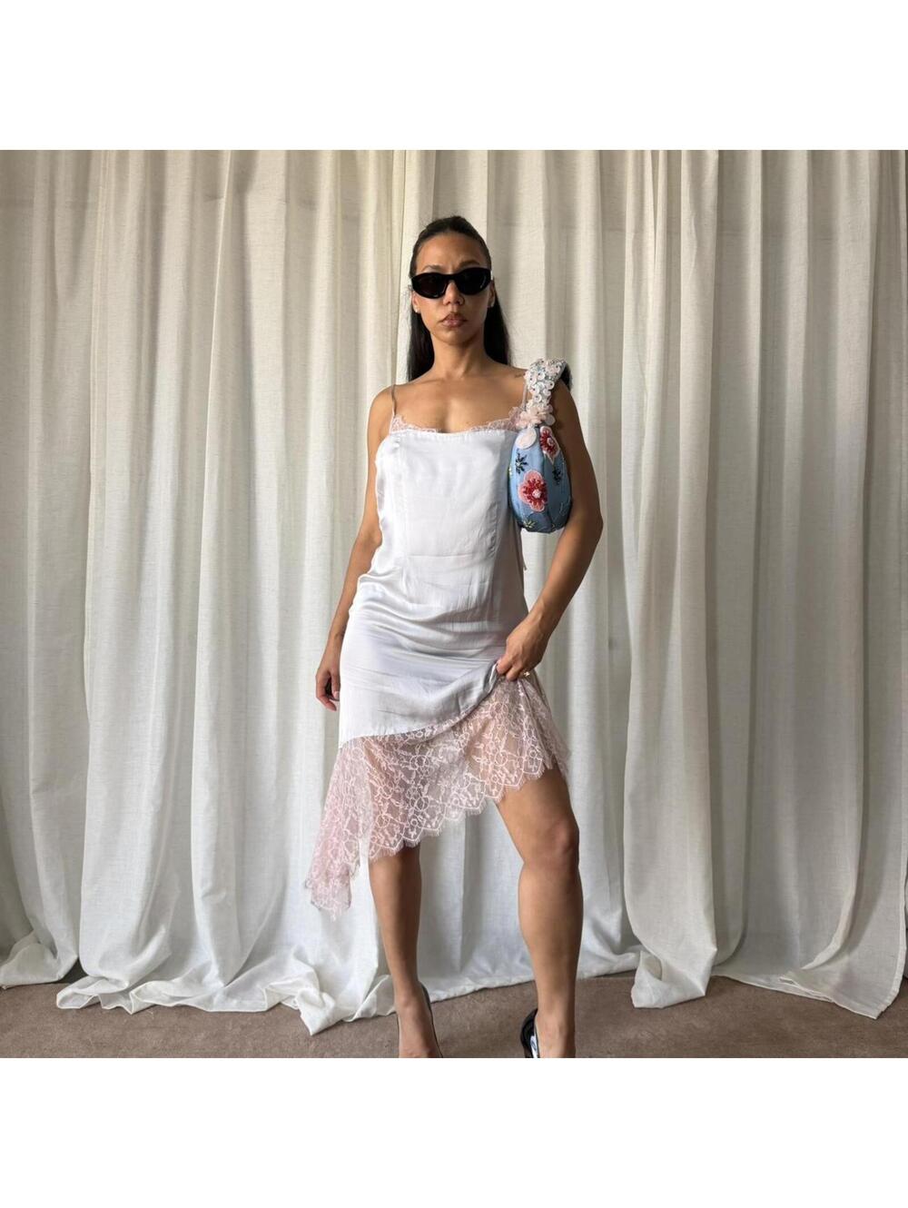 Anthropologie Women's White and Pink Dress